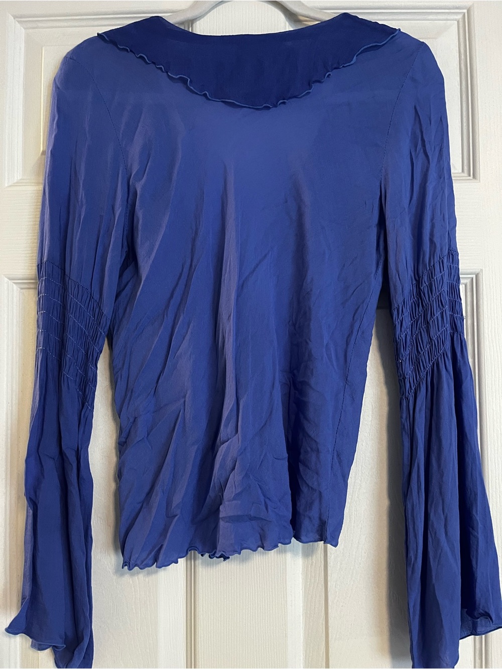 Rainbow Ruffle Tie-Front Blouse - Picture 5 of 6